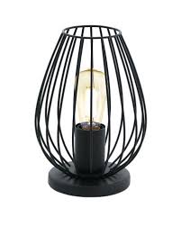 Eglo 27834 roi außenleuchte 22w lampe t5 energiesparleuchte silber ip44. Eglo Newtown Bordlampe Sort Luxer Lamper Og Belysning