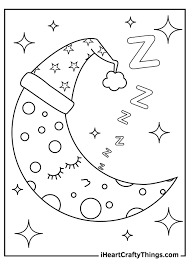 Sophisticated frog coloring page for adults. Printable Moon Coloring Pages Updated 2021