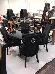 Maybe you would like to learn more about one of these? Dining Set With Round Dining Table And 4 Studded Dining Chairs 699 Dagenham Store 335 351 Rainham Road South Dining Room Set Dining Dining Room Furniture