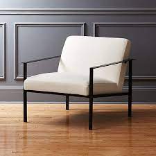 Otello grey and white velvet chair options. Cue White Chair With Black Legs Reviews Cb2