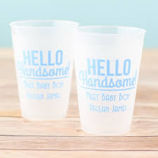 Personalized Frosted Plastic Baby Shower Cups