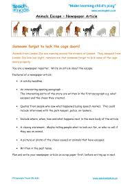 This how to write a newspaper report ks2 powerpoint will teach your students how to write an engaging newspaper article, with their target audience in mind. Write A Newspaper Article Animals Escape Tmk Education
