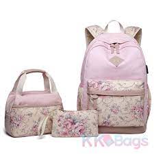 Kk bags competes with other top bookbag brand brands such as demellier london, timbuk2 and jujube. Bohemian Style Canvas 3 Pieces Schoolbag For Girls Dot Backpack Set Lightweight Travel Daypack For Middle