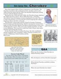 Worksheets Native American Tribes Cherokee In 2020 Native American Studies History Worksheets Native American Cherokee