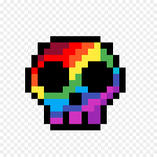 La principal desventaja que tenían era la ausencia de relleno; Skull Pixel Art