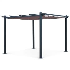 Livraison à partir du 27/01/2021. Alice S Garden Tente De Jardin Pergola Aluminium 3x3m Condate Taupe Toile Retractable Toile Coulissante Tonnelle Abri De Terrasse Pergolas Et Tonnelles Rue Du Commerce