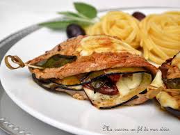 Escalopes De Veau Farcies Aux Aubergines Mozzarella Tomates S Eacute Ch Eacute Es Et Sauge Escalope De Veau Farcie Escalopes De Veau Recettes De Cuisine