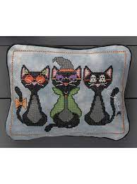 This one is a bottom. Counted Cross Stitch Patterns Masked Black Cats Cross Stitch Pattern