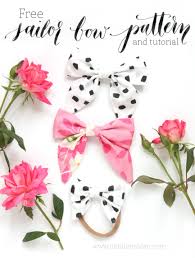 They come in a great assortment of colors that are perfect for making hair bows. Diy Sailor Bow Tutorial And Free Pattern Natalie Malan