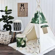 Spielen Tommy Palmen Und Naturlichen Leinwand Tipi Zelt Spielhaus Kindergarten Tipi Zelt Kinder Nursery Room Decor Kids Bedroom Accessories Toddler Room