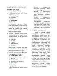Posted on 05/12/2008 by admin. Soal Resensi Dan Pembahasan