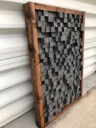 Reclaimed Wood Sound Diffuser Acoustic Panel Soundproofing Proof Pixel Art Grey Wood Art 3d Art Wooden Art New California Redwood Acoustic Panels Wooden Art Wood Art