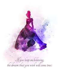 Cinderella Quote Art Print Dream Wish Princess Dress Nursery Gift Wall Art Home Decor Cinderella Quotes Art Prints Quotes Cute Disney Quotes