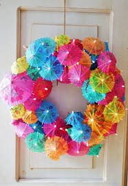 Summer Summer Summer Table Tonic Summer Wreath Diy Cocktail Umbrella Wreath Umbrella Wreath