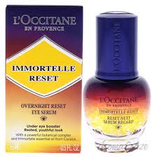 This extraordinary serum suits all skin types and works in combination with all l'occitane face care serums and moisturizers. Immortelle Overnight Reset Eye Serum By Loccitane For Women 0 5 Oz Buy Beauty Bestsellers Make Up Skin Care Hair Care Fragrance