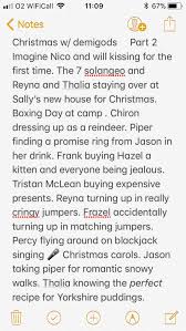 As with most short works it asks the viewer to actively participate in suspended disbelief and engage in the story. Christmas W Demigods Part 2 Percy Jackson Fandom Percy Jackson Rick Riordan Books