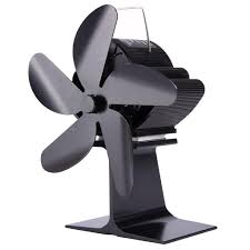 Ventilator za kamin na toplinu. 5 Blatter Schwarz Kaminofen Kamin Ventilator Kaufland De