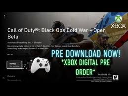 How To Pre Load Call Of Duty Black Ops Cold War Beta Xbox One Digital Preorder Youtube