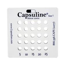 Size 5 Capsule Holding Tray By Capsuline 25 Count