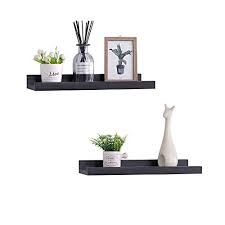 Floating shelves are a stylish way to add storage to your home. Pengke Floating Wall Shelves Set Of 2 Wall Mounted Floating Shelves Ledge 16 Inch Long Picture S Floating Shelves Black Floating Shelves Floating Wall Shelves
