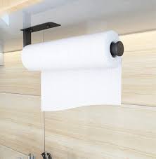 Vertical one handed paper towel holder makes use of a specially designed silicone bar/pole that stops the roll from, er, rolling. Buy Paper Towel Holder Wall Mount Kitchen Towels Organizer Paper Towel Holder Under Kitchen Cabinet 13 Inch Install Vertically Or Horizontally Black Online In Turkey B08kvymcdh
