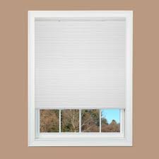 White Cordless 1 In Vinyl Mini Blind 29 In W X 64 In L 201504003 The Home Depot Vinyl Mini Blinds Blinds Mini Blinds