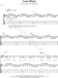 Taylor Swift Love Story Guitar Tab In D Major Download Print Sku Mn0100396