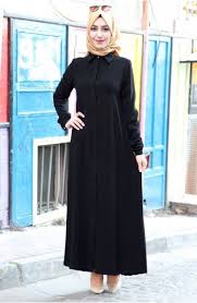 Goktepe Arkasi Pile Detayli Ferace 0153 Siyah Feracelerde Bahar Indirimi Elbise Com Da Long Sleeve Dress Dresses With Sleeves High Neck Dress