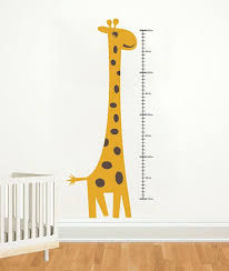 Height Chart Wall Decal Giraffe Growth Chart By Decallab On