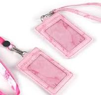 Vertical Pu Leather Badge Holder With Retractable Reel 2-Pack PU Leather ID  Badge Holders - Vertical Double Window With Retractable Reel & Lanyard 4 ...