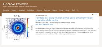 Physical review e tm statistical, nonlinear, and soft matter physics editors garys. Pre Editor S Suggetion Formation Of Disks With Long Lived Spiral Arms From Violent Gravitational Dynamics Francesco Sylos Labini
