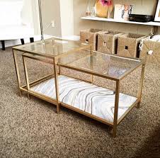 Ikea Hack Diy Vittsjo Nesting Tables Gold Spray Paint And Some Marble Paper Done By Me Home Decor Apartment Furniture Furniture