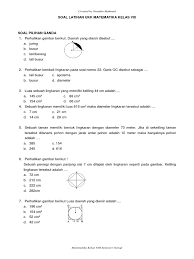 Terdapat juga 3 sudut dalam segitiga. Soal Latihan Ukk Matematika Lingkaran Pdf