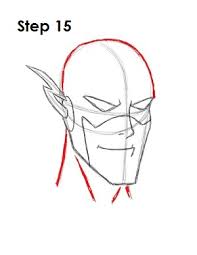Next we sketch out the torso that narrows in the waist area. How To Draw The Flash