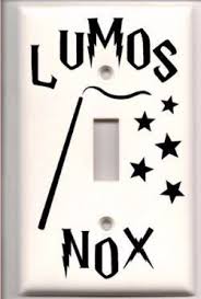 Harry Potter Lumos Nox Light Switch Vinyl Decal Cover Harry Potter Bedroom Decor Harry Potter Room Decor Harry Potter Decor