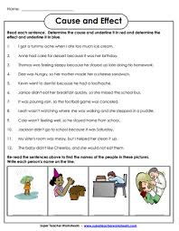 Cause And Effect Worksheets