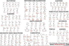 Organic Chemistry Reactions Poster Study Guide For College