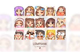 Angela Twitch Emote Artist Rawrharper Twitter In 2020 Twitch Anime Stickers Twitch Channel