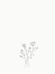 Small Bouquet Of Flowers Drawing Small Flower Drawings Flower Line Drawings Flower Drawing