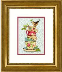 Card making starter kits are great for beginners and crafters looking for quick and easy project inspiration. Amazon Com Dimensions 70 65171 Gold Collection Stacked Tea Cups Advanced Counted Cross Stitch Kit 18 Count White Aida 7 X 5