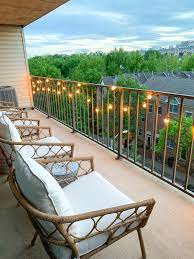 How I Hung My Balcony String Lights A Touch Of Teal