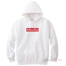 Tokyomuse Supreme Parody Red Box Logo Cheap Trendy Hoodie Unisex