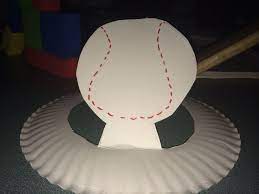 Paper plate cup toothpick honeyb napkin. Baseball Hat Made From A Paper Plate Vbs Crafts Hat Crafts For Kids Hat Crafts