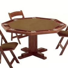 Kestell Furniture 52 Pedestal Base Poker Table Upholstery Black Felt Finish Pecan Poker Table Table Rpg Table