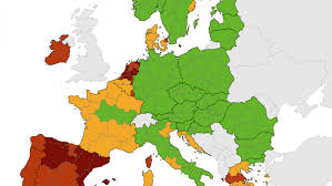 La carte de séjour temporaire recherche d'emploi/ création d'entreprise permet aux étudiants et aux chercheurs étrangers concernés de rester en france à la fin de leurs études ou de leurs recherches pour compléter leur formation par une première expérience professionnelle ou pour créer une entreprise. L Italie Se Teinte De Jaune L Espagne Rougit Encore La Carte Europeenne Des Voyages Mise A Jour Le Soir