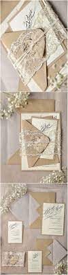 Lace Wrapped Invitations Wedding Invitations Rustic Wedding Invitation Kits Wedding Cards