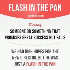 No No No Just Flash In The Pan English Idioms Learn English Idioms And Phrases