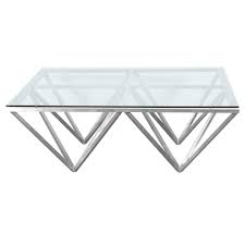 The dua concrete and metal round modern coffee table from armen living is the model centerpiece for your living room. Armen Living Lccscoglbs Cascade Contemporary Rectangular Coffee Table In Brushed Stainless Steel With Tempered Glass Top