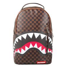 Sprayground Sharks In Paris Backpack Brown Brown Backpacks Sprayground Backpacks