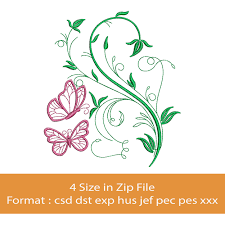 Download Butterfly And Floral Machine Embroidery Designs 669188 Designs Design Bundles